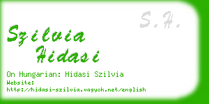 szilvia hidasi business card